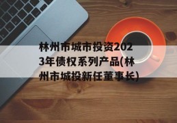 林州市城市投资2023年债权系列产品(林州市城投新任董事长)