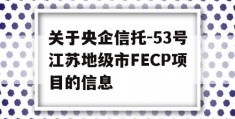 关于央企信托-53号江苏地级市FECP项目的信息