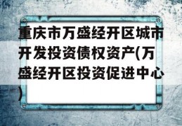 重庆市万盛经开区城市开发投资债权资产(万盛经开区投资促进中心)