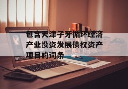 包含天津子牙循环经济产业投资发展债权资产项目的词条