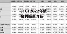 JTCT2022年债权的简单介绍