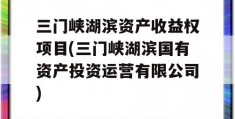 三门峡湖滨资产收益权项目(三门峡湖滨国有资产投资运营有限公司)