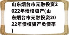 山东烟台市元融投资2022年债权资产(山东烟台市元融投资2022年债权资产负债率)