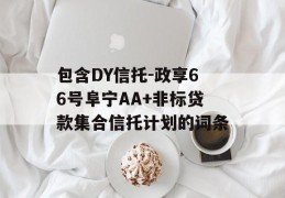 包含DY信托-政享66号阜宁AA+非标贷款集合信托计划的词条