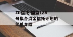 ZR信托-鼎盛188号集合资金信托计划的简单介绍