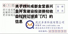 关于四川成都金堂县兴金开发建设投资债权收益权转让项目【六】的信息