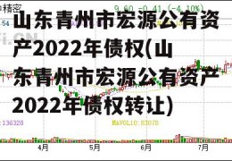 山东青州市宏源公有资产2022年债权(山东青州市宏源公有资产2022年债权转让)