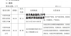 关于央企信托-78号盐城DF政信的信息