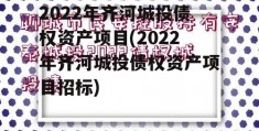 2022年齐河城投债权资产项目(2022年齐河城投债权资产项目招标)