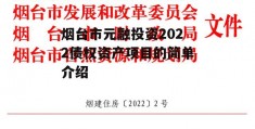 烟台市元融投资2022债权资产项目的简单介绍