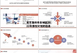 关于潍坊市主城区2022年债权计划的信息