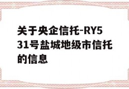 关于央企信托-RY531号盐城地级市信托的信息