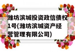 潍坊滨城投资政信债权1号(潍坊滨城资产经营管理有限公司)