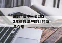 四川*资中兴资2023年债权资产转让的简单介绍