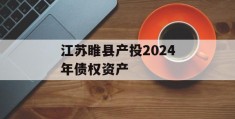 江苏睢县产投2024年债权资产