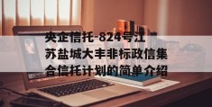 央企信托-824号江苏盐城大丰非标政信集合信托计划的简单介绍