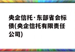 央企信托·东部省会标债(央企信托有限责任公司)