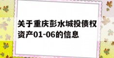 关于重庆彭水城投债权资产01-06的信息