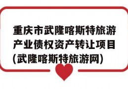 重庆市武隆喀斯特旅游产业债权资产转让项目(武隆喀斯特旅游网)