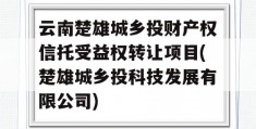 云南楚雄城乡投财产权信托受益权转让项目(楚雄城乡投科技发展有限公司)