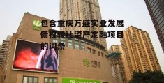 包含重庆万盛实业发展债权转让资产定融项目的词条