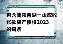 包含简阳两湖一山应收账款资产债权2023的词条