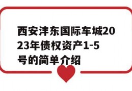 西安沣东国际车城2023年债权资产1-5号的简单介绍