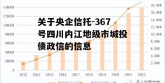 关于央企信托-367号四川内江地级市城投债政信的信息