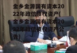 金乡金源国有资本2022年政信债权资产(金乡金源国有资本2022年政信债权资产公告)