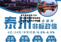 关于央企信托-159号江苏泰州市非标政信集合资金信托计划的信息