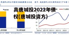 高唐城投2022年债权(唐城投资方)