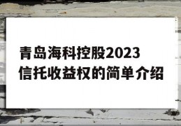 青岛海科控股2023信托收益权的简单介绍