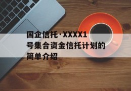 国企信托·XXXX1号集合资金信托计划的简单介绍