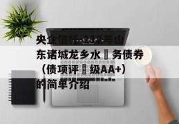 央企信托-212号山东诸城龙乡水‬务债券（债项评‬级AA+）的简单介绍