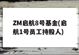 ZM启航8号基金(启航1号员工持股人)