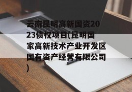 云南昆明高新国资2023债权项目(昆明国家高新技术产业开发区国有资产经营有限公司)