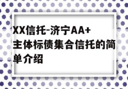 XX信托-济宁AA+主体标债集合信托的简单介绍