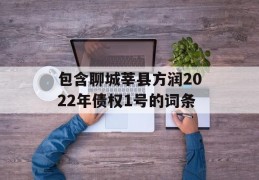 包含聊城莘县方润2022年债权1号的词条