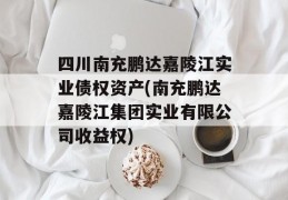 四川南充鹏达嘉陵江实业债权资产(南充鹏达嘉陵江集团实业有限公司收益权)