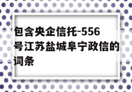 包含央企信托-556号江苏盐城阜宁政信的词条