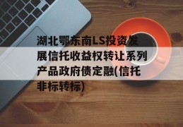 湖北鄂东南LS投资发展信托收益权转让系列产品政府债定融(信托非标转标)