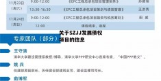 关于SZJJ发展债权项目的信息