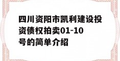 四川资阳市凯利建设投资债权拍卖01-10号的简单介绍