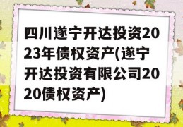 四川遂宁开达投资2023年债权资产(遂宁开达投资有限公司2020债权资产)