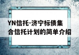 YN信托-济宁标债集合信托计划的简单介绍