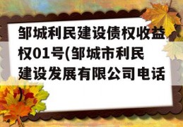 邹城利民建设债权收益权01号(邹城市利民建设发展有限公司电话)