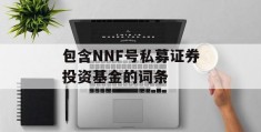 包含NNF号私募证券投资基金的词条