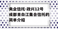 央企信托-政兴12号成都青白江集合信托的简单介绍