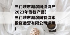 三门峡市湖滨国资资产2023年债权产品(三门峡市湖滨国有资本投资运营有限公司评级)