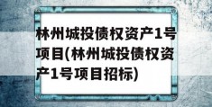 林州城投债权资产1号项目(林州城投债权资产1号项目招标)